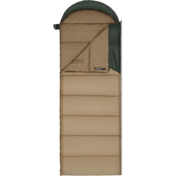Спальный мешок NATUREHIKE SUNNY DAY PL02 CNK2550WS028 U450, зеленый с коричневым, молния справа